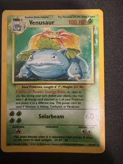 Base Set Pokemon TCG Venusaur 15/102 WOTC HP Heavily Played See Pics - Image 1