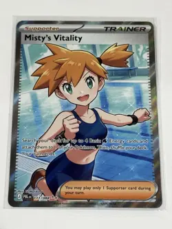 POKEMON TCG Pitch Black MISTY’S VITALITY Full Art Trainer Card 111/084 English - Image 1
