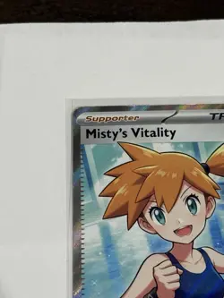 POKEMON TCG Pitch Black MISTY’S VITALITY Full Art Trainer Card 111/084 English - Image 5