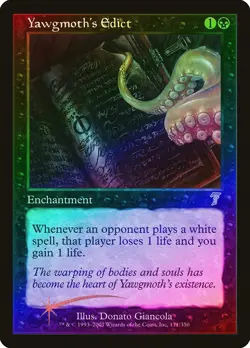 Yawgmoth's Edict FOIL 7th Edition PLD Black Uncommon MAGIC MTG CARD ABUGames - Image 1