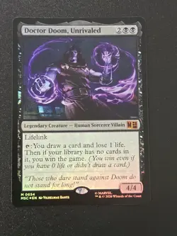 Doctor Doom, Unrivaled #654 (NM) Commander: Marvel Super Heroes (MSC) MTG (Foil) - Image 3