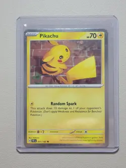 Pokemon TCG Temporal Forces Pikachu Cosmos Holo 051/162 - Image 1