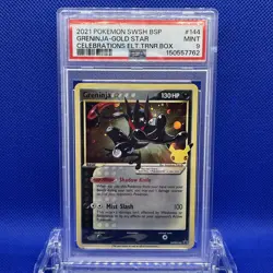 PSA 9 - 2021 POKEMON PROMO 144 GRENINJA GOLD STAR CELEBRATIONS ETB - Image 1
