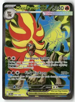 Mega Pyroar ex [CRI - 099/086] Ultra Rare ME04: Chaos Rising EN NM - Image 1