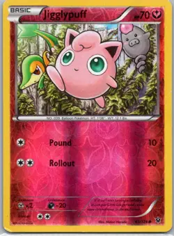 Pokemon TCG Jigglypuff 65/124 Fates Collide Rev Holo LP - Image 1