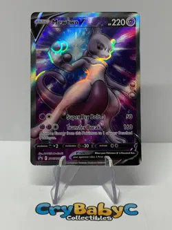 Pokemon Mewtwo V SWSH229 Sword & Shield BLACK STAR PROMO FULL ART - Image 1