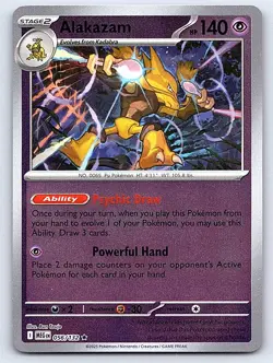 ALAKAZAM 056 R MEGA EVOLUTION POKEMON REVERSE HOLO NEAR MINT - Image 1