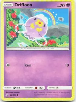 Drifloon 80/236 Common Unified Minds Pokemon NM/LP - Image 1