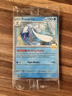 Pokemon Primarina 020 Pitch Black Cosmos Promo Barnes & Noble Sealed! - Image 1