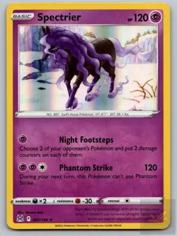Spectrier 081/196 Holo Rare Lost Origin Pokemon Near Mint - Image 1