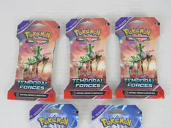 Pokemon TCG Temporal Forces Lot (5) Sealed Sleeved Booster Packs BF766 - Image 3