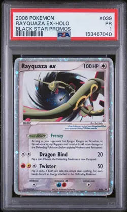 2006 POKEMON BLACK STAR PROMOS #039 RAYQUAZA EX-HOLO PSA 1 - Image 1