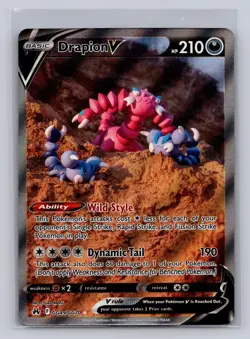 Drapion V GG49/GG70 Holo V Rare Crown Zenith Galarian Gallery Pokemon LP - Image 1