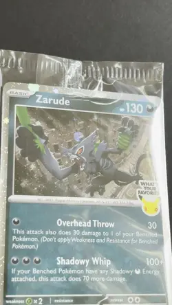 Zarude Pitch Black Pokemon Promo GameStop 30 Year Stamped Pokemon TCG Sealed - Image 2