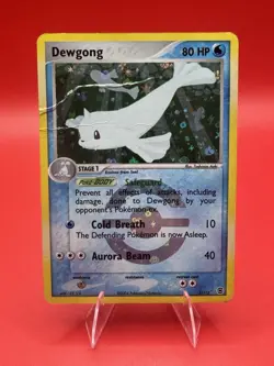 2004 Pokemon FireRed & LeafGreen Dewgong 3/112 Holo Rare HP/Creased - Image 1