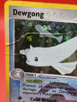 2004 Pokemon FireRed & LeafGreen Dewgong 3/112 Holo Rare HP/Creased - Image 2