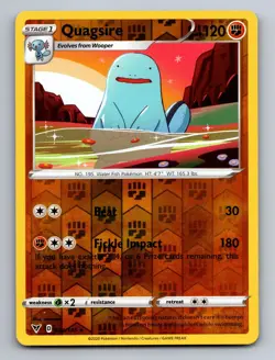 Quagsire 084/185 Rare Vivid Voltage Pokemon Near Mint Reverse Holo - Image 1