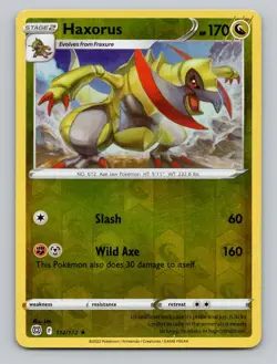 Haxorus 112/172 Rare Brilliant Stars Pokemon Reverse Holo Near Mint - Image 1