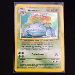 Pokemon TCG Venusaur 15/102 Base Set Unlimited Holo Rare 100 HP (EN) - Image 1