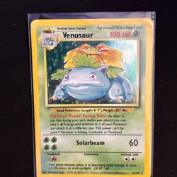 Pokemon TCG Venusaur 15/102 Base Set Unlimited Holo Rare 100 HP (EN) - Image 2