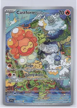 Castform Sunny Form 195/191 Illustration Rare Surging Sparks Pokemon Holo NM - Image 1