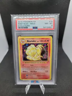 2016 Pokemon XY Evolutions 15/108 Ninetales Holo PSA 8 - Image 1