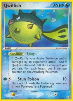 Qwilfish - 27/109 / English / Moderately Played Pokemon TCG - Image 1