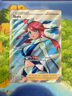 Pokemon Trainer Skyla Shining Fates Full Art Rare 072/072 Lightly Played - Image 1