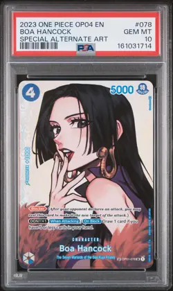 2023 ONE PIECE OP04-KINGDOMS OF INTRIGUE #078 BOA HANCOCK PSA 10 - Image 1