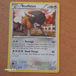 Pokemon Card Bouffalant 91/114 Black & White - Image 1