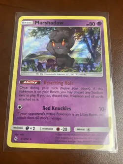 Marshadow 81/214 Holo Rare Unbroken Bonds Pokemon Card LP - Image 1