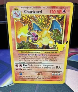 Pokemon TCG Charizard Celebrations Card 4/102 LP Holo Rare Classic Collection - Image 1