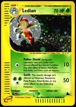 Ledian (H14) Skyridge #H14/H32 Holo Holo Rare Pokemon Card R2-715 - Image 1