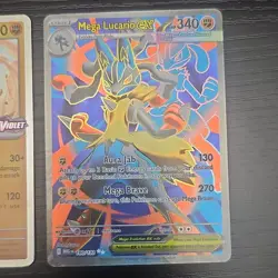 Pokemon TCG 3-Card Lot: Riolu 76/132, Lucario 114/198, MegaLucario EX FA 160/132 - Image 4