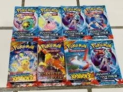 Pokemon TCG - 8 Booster Packs Lot - Factory Sealed Unweighed - Image 1