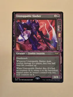 MTG Unstoppable Slasher Showcase NM Fast FREE Shipping! Magic the Gathering TCG - Image 1