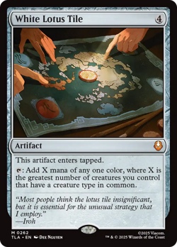 x1 White Lotus Tile TLA Avatar MTG 262 M/NM 1x - Image 1