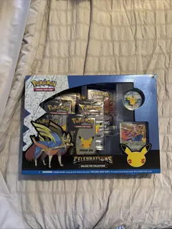 Pokemon TCG Celebrations Zacian LV. X Deluxe Pin Collection Box Factory Sealed - Image 1
