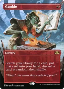 Gamble - Extended Art Dominaria Remastered NM MTG - Image 1