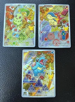 Pokemon TCG First Partner Illustration Collection Series 2 JOHTO GEN 2 SET - Image 1