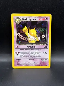 Wizards Pokemon TCG Dark Hypno 9/82 Team Rocket Holo Rare Unlimited 2000 - Image 1