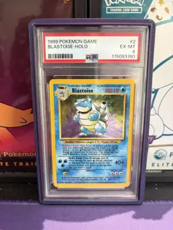 1999 Pokemon Game Blastoise Holo Base Set Unlimited 2/102 PSA 6 - Image 1