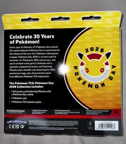 Pokemon TCG Pokemon Day 2026 Collection Pikachu Promo Coin + 3 Booster Packs - Image 2