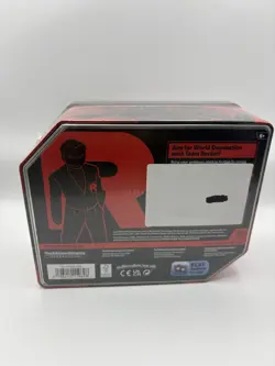 Pokemon TCG Team Rocket MEWTWO PROMO Metal Tin Box with 5 Boosters Packs SEALED - Image 3