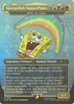 MTG SpongeBob SquarePants *Rainbow Foil* (1932) Secret Lair: SpongeBob NM - Image 1