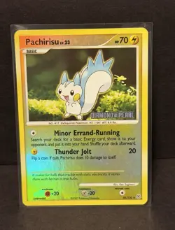 Pokemon TCG Pachirisu 35/130 Diamond & Pearl Reverse Holo Stamped 2007- NM - Image 1