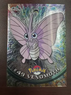 Pokemon Venomoth #49 2000 Topps Chrome Series 1 NM - Image 1