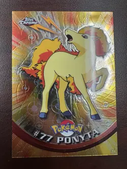 2000 TOPPS CHROME POKEMON TV ANIMATION # 77 PONYTA NM - Image 1