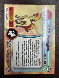 2000 TOPPS CHROME POKEMON TV ANIMATION # 77 PONYTA NM - Image 2