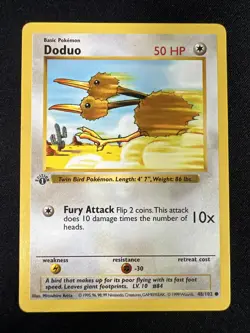 Pokemon TCG Base Set 1st edition Shadowless Doduo #48 - Image 1